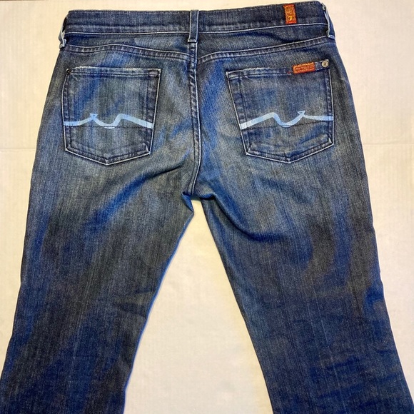 NWOT 7 for all Mankind Flare Jeans with Blue stripe size 29 - Picture 5 of 10